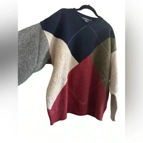 Vintage 90's Nautica Men's Wool and Silk Mix  Sweater Size XL - Picture 7 of 15